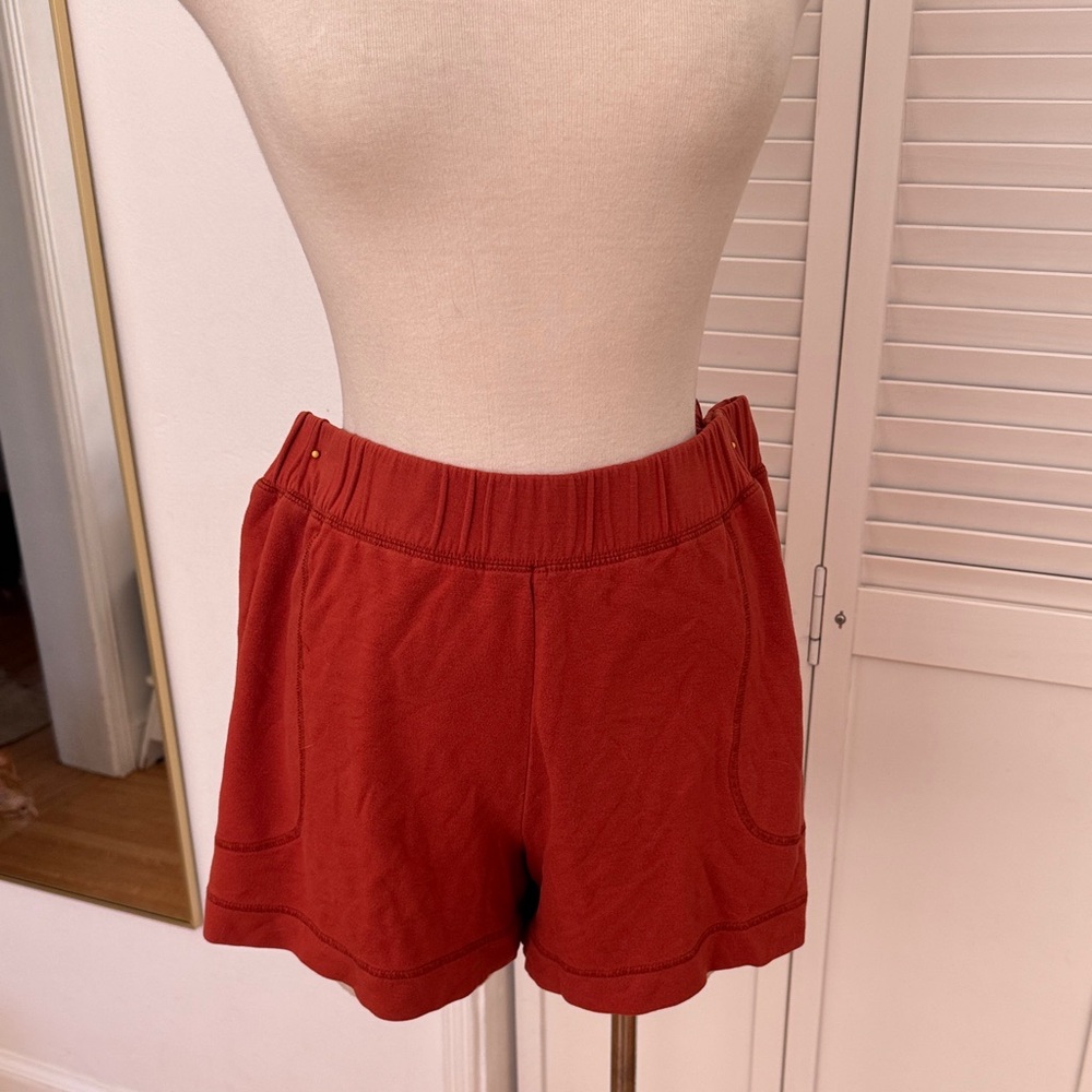 Old Navy Brick Red Elastic-Waist Athletic Shorts